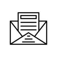 Envelope Line Icon Design vector