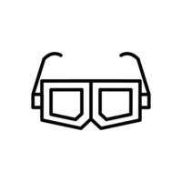 Safety Glasses Line Icon Design vector