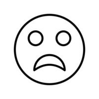 Confused Expression Line Icon Design vector