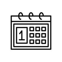 calendario línea icono diseño vector