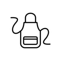 Apron Line Icon Design vector