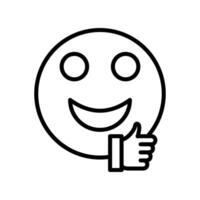 Thumbs Up Line Icon Design vector