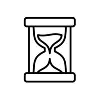 reloj de arena línea icono diseño vector
