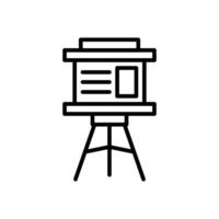 Presentation Line Icon Design vector