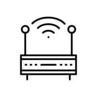 Wifi Router Line Icon Design vector