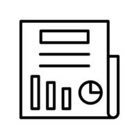 Seo Report Line Icon Design vector