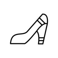 High Heels Line Icon Design vector