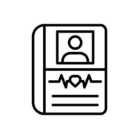 Medical Record Line Icon Design vector