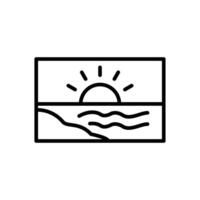 Sea Line Icon Design vector