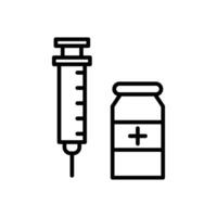 Vaccine Line Icon Design vector