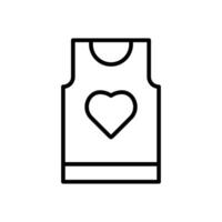 Tank Top Line Icon Design vector