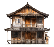 old wood house isolated on transparent background png