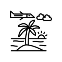 Plane Line Icon Design vector