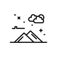 Mountain Line Icon Design vector