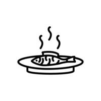 Fish Line Icon Design vector