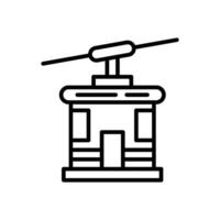 Chairlift Line Icon Design vector