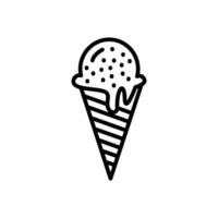 Ice Cream Line Icon Design vector