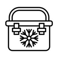 Icebox Line Icon Design vector