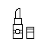 Lipstick Line Icon Design vector