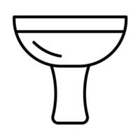 Basin Line Icon Design vector