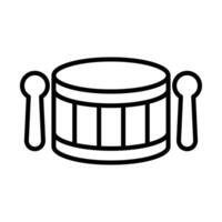 Drum Line Icon Design vector