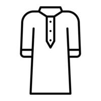 kurta línea icono diseño vector