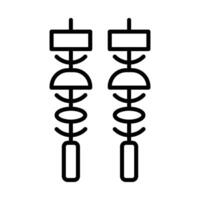 Skewer Line Icon Design vector