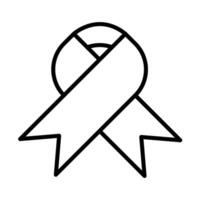 Charity Ribbon Line Icon Design vector