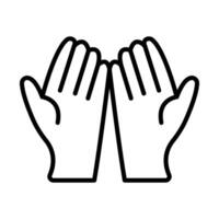 Hands Line Icon Design vector