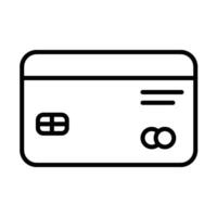 Credit Card Line Icon Design vector