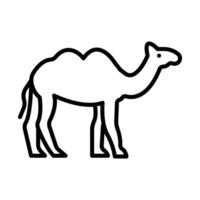 camello línea icono diseño vector