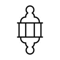 Lantern Line Icon Design vector