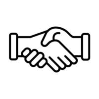 Giving Handshake Line Icon Design vector