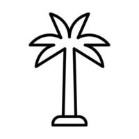 Date palm Line Icon Design vector