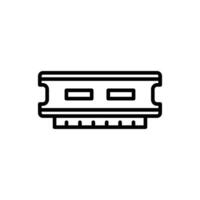 Ram Line Icon Design vector