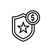 Shield Line Icon Design vector