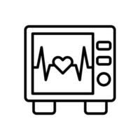 Heart Rate Line Icon Design vector