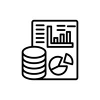 Database File Line Icon Design vector