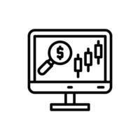 Stock Market Line Icon Design vector