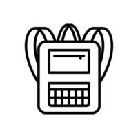 Bag Line Icon Design vector