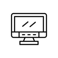 Monitor Line Icon Design vector