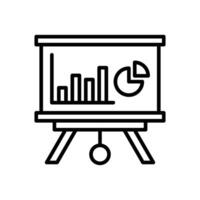 Presentation Line Icon Design vector