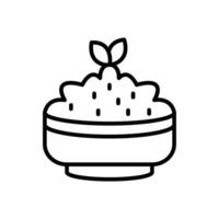 Risotto Line Icon Design vector