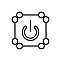 Power Button Line Icon Design vector