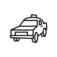 Taxi línea icono diseño vector