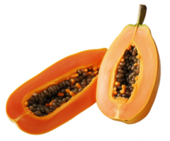 papaya aislado en transparente antecedentes png