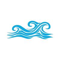 Blue sea waves icon on a white background. illustration design. vector