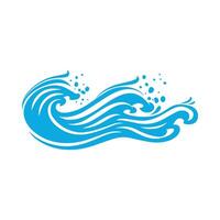 azul mar olas icono en un blanco antecedentes. ilustración diseño. vector