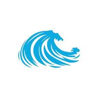 Blue sea waves icon on a white background. illustration design. vector