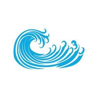 Blue sea waves icon on a white background. illustration design. vector